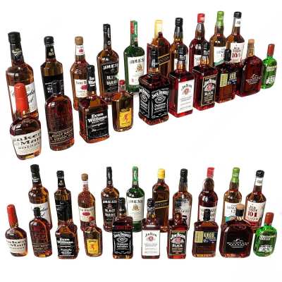 现代红酒3D模型下载